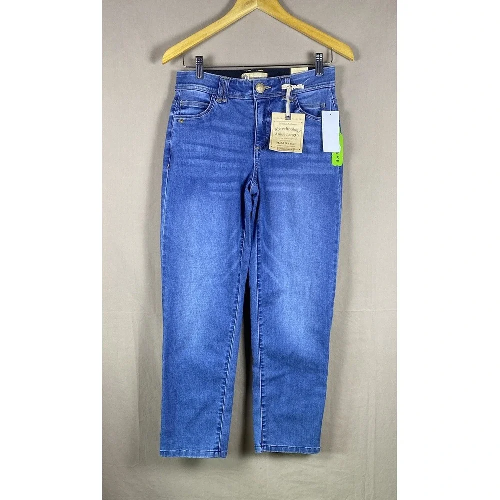 NWT Democracy "Ab"technology Jeans Womens 4 Slimming Ankle Length Model Off-Duty - Picture 1 of 10